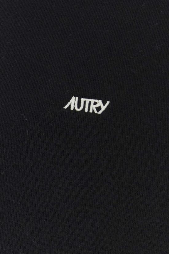  오트리 긴팔 티셔츠 코튼 스웨트셔츠 블랙 - AUTRY
