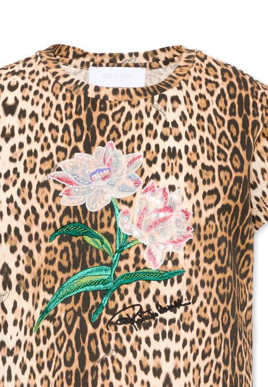 26FW [키즈] 로베르토 카발리 티셔츠 CGA26045TS GIAG N P H BROWN - ROBERTO CAVALLI