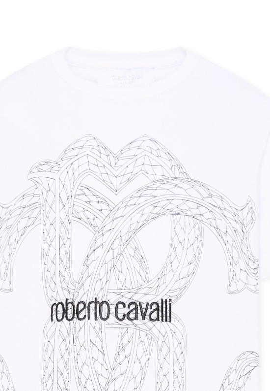 26FW [키즈] 로베르토 카발리 티셔츠 CBA26065TS WHITE - ROBERTO CAVALLI
