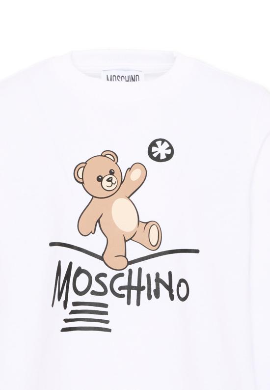 26FW [키즈] 모스키노 티셔츠 HZO00J LAA20 10101 WHITE - MOSCHINO