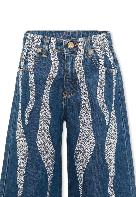 26FW [키즈] 로베르토 카발리 진 CGA26018JE D BLUE MED DENIM - ROBERTO CAVALLI