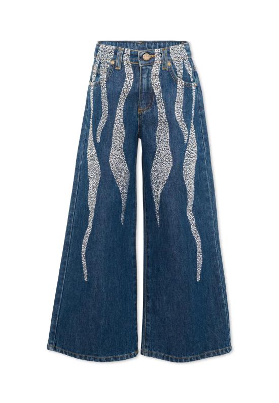 26FW [키즈] 로베르토 카발리 진 CGA26018JE D BLUE MED DENIM