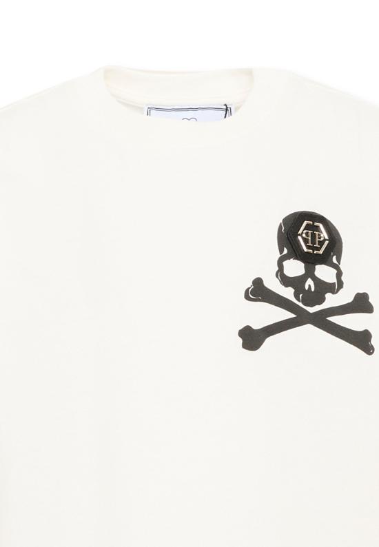 26FW [키즈] 필립 플레인 티셔츠 F6PHJBTH157 002 IVORY - PHILIPP PLEIN