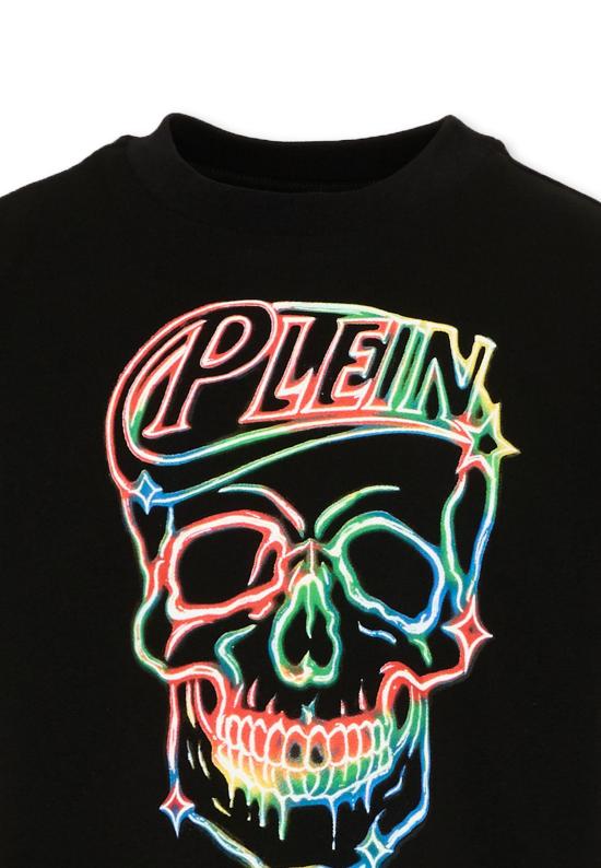 26FW [키즈] 필립 플레인 티셔츠 F6PHJBTH167 110 BLACK - PHILIPP PLEIN