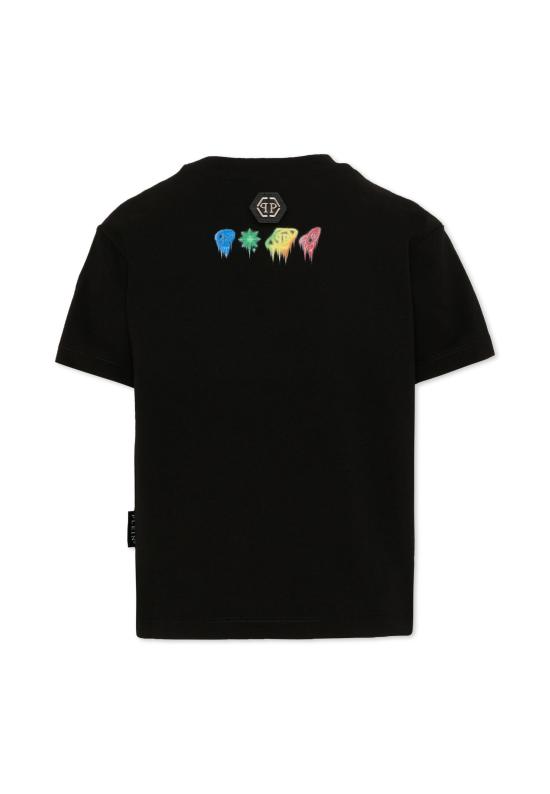 26FW [키즈] 필립 플레인 티셔츠 F6PHJBTH167 110 BLACK - PHILIPP PLEIN