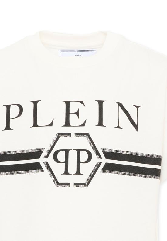 26FW [키즈] 필립 플레인 티셔츠 F6PHJBTH093 002 IVORY - PHILIPP PLEIN