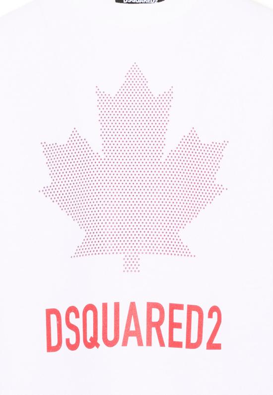 26FW [키즈] 디스퀘어드2 티셔츠 DQ3434 D0AJ5 DQ100 WHITE - DSQUARED2