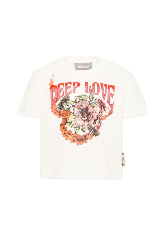 26FW [키즈] 저스트까발리 티셔츠 JGA26136TS MARSHMAL MARSHMALLOW IVORY