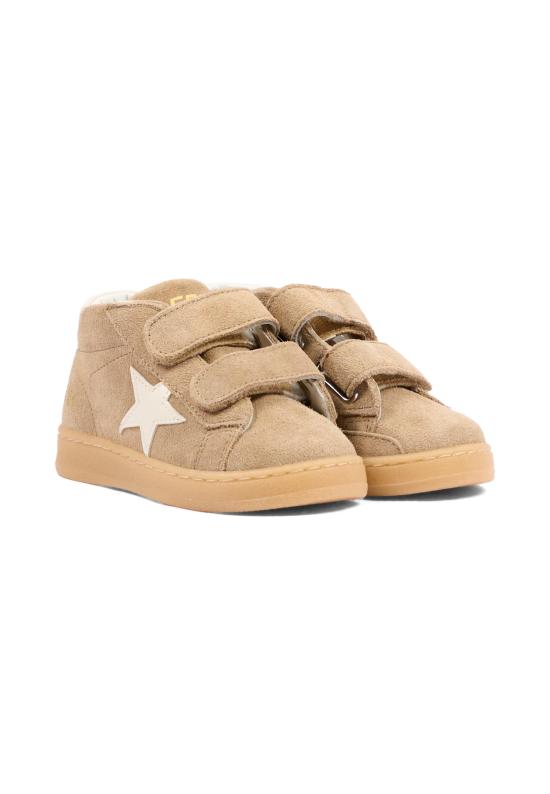 26FW [키즈] 골든구스 JUNE 준 벨크로 스니커즈 GJF00386 F008634 55502 BROWN - GOLDEN GOOSE