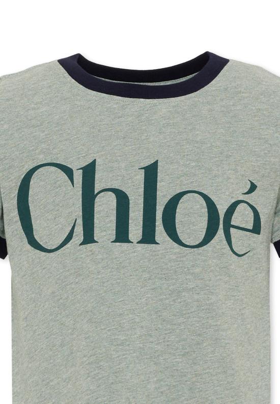 26FW [키즈] 끌로에 티셔츠 C21302 H02 GREEN - CHLOE