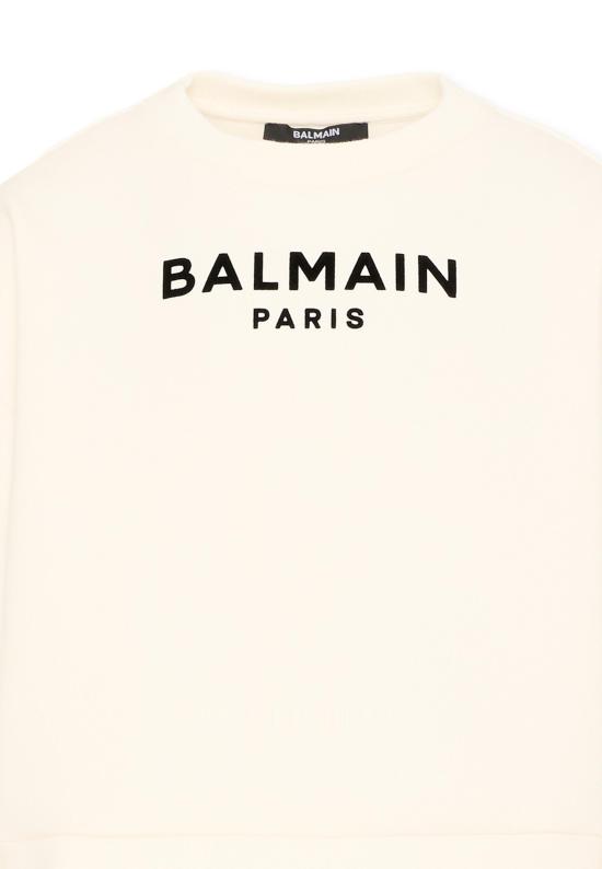 26FW [키즈] 발망 니트/스웻셔츠 BZ4A50 Z3728 102NE IVORY - BALMAIN