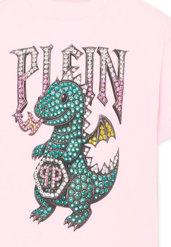 26FW [키즈] 필립 플레인 티셔츠 F6PHJGTH057 042 PINK - PHILIPP PLEIN