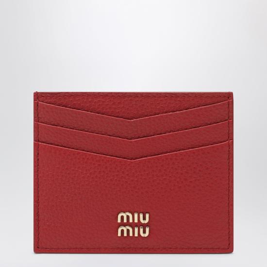 26SS 미우미우 나파 카드 지갑 나파 카드 지갑 5MC002ADT7 Red