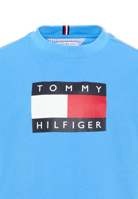 26FW [키즈] 타미힐피거 티셔츠 KB0KB10340 C39 LIGHT BLUE - TOMMY HILFIGER