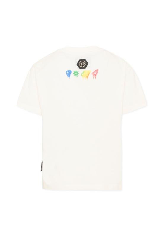 26FW [키즈] 필립 플레인 티셔츠 F6PHJBTH167 002 IVORY - PHILIPP PLEIN