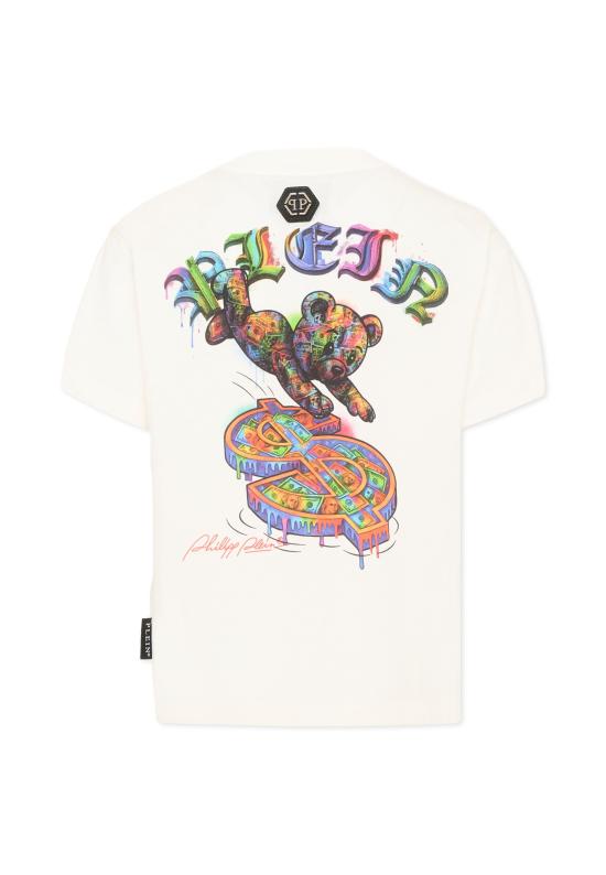 26FW [키즈] 필립 플레인 티셔츠 F6PHJBTH106 002 IVORY - PHILIPP PLEIN
