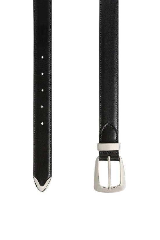  케이트 레귤러 벨트 카이트 베니  실버 버클 (30mm) 블랙 - KHAITE