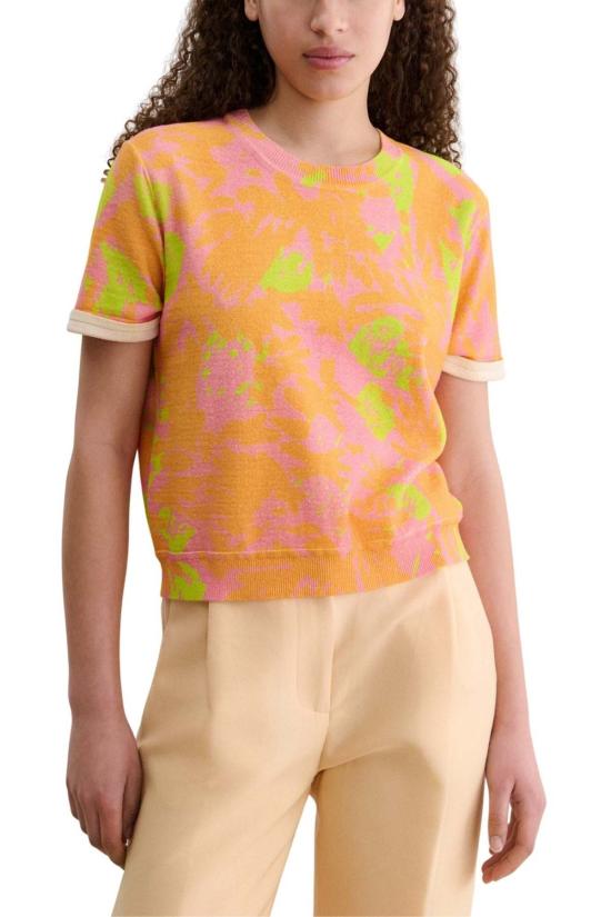  레이첼 코미 반팔 티셔츠 이네즈 탑 오렌지 옵스큐라 - RACHEL COMEY