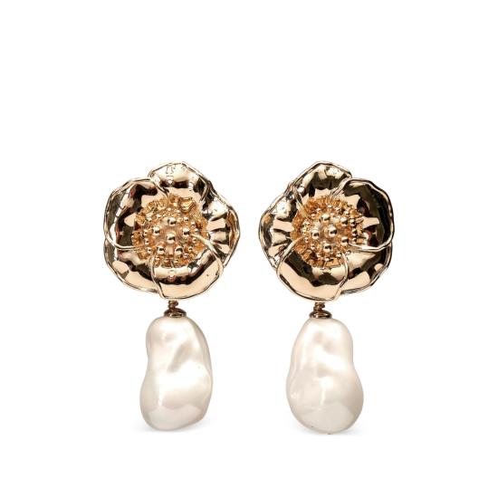 26FW 캐롤리나 헤레라 이어링 P2636N207MET 900 GOLD WHITE