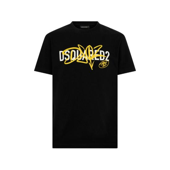 26FW 디스퀘어드2 반팔 티셔츠 D20106 S74GD1580 900 BLACK