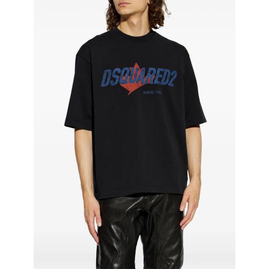 26FW 디스퀘어드2 반팔 티셔츠 D20106 S74GD1556 900 BLACK - DSQUARED2