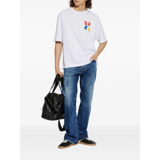 26FW 디스퀘어드2 반팔 티셔츠 D20033 S74GD1584 100 WHITE - DSQUARED2
