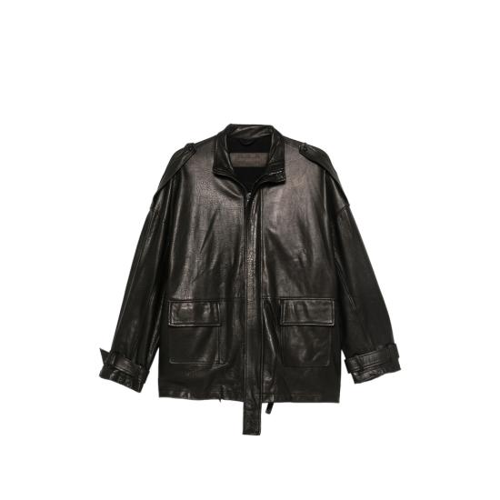 26FW 조르지오 브라토 가죽 자켓 GD27F23096MGA NERO BLACK