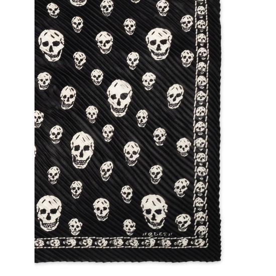 26FW 알렉산더 맥퀸 머플러/스카프 867085 3001Q 1078 BLACK WHITE - ALEXANDER MCQUEEN