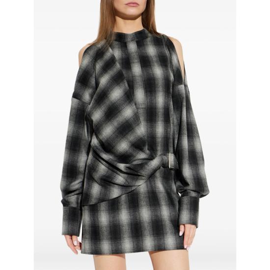 26FW 이로 미디 원피스 NARISSA WP33 GRY99 BLACK GREY - IRO