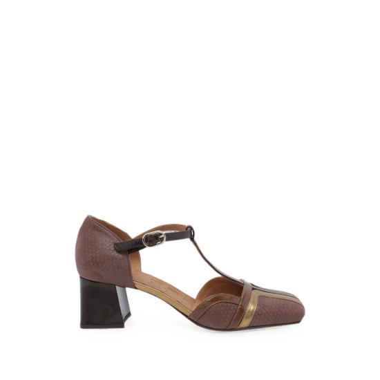 26FW 치에 미하라 힐/펌프스 VOLAI49 BRONC BROWN