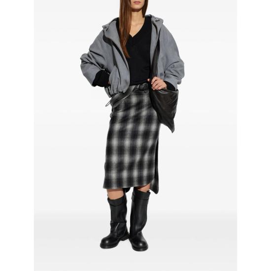 26FW 이로 스커트 NYLANE WP31 GRY99 BLACK GREY - IRO