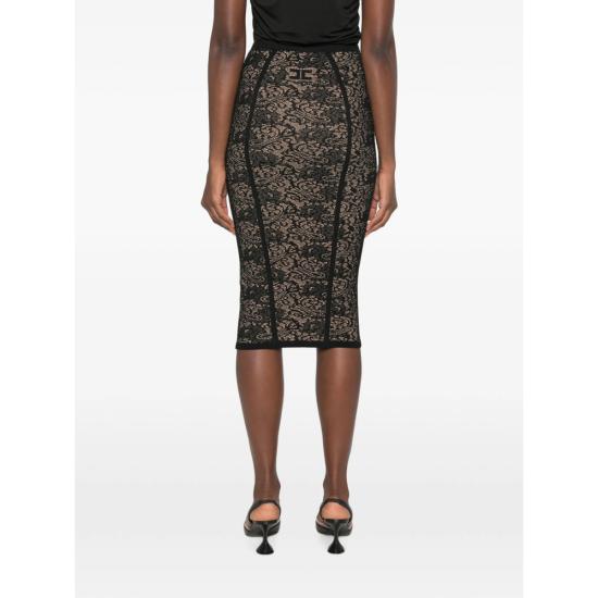 26FW 엘리자베타프랜치 스커트 GK12Q66E2 FR9 BLACK NEUTRALS - ELISABETTA FRANCHI