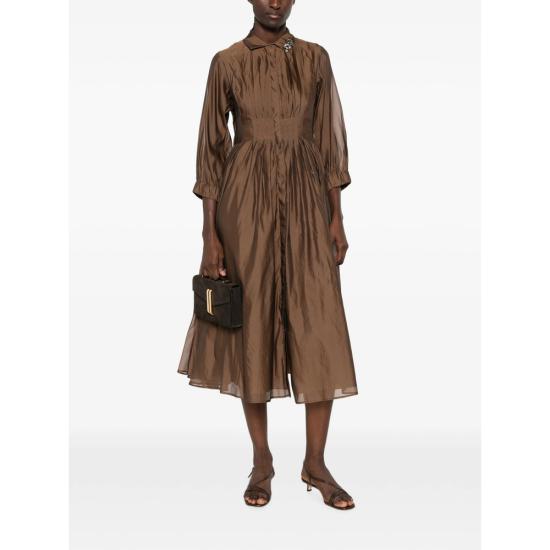 26FW 막스마라 롱 원피스 STMVETRO 034 013 BROWN - MAX MARA