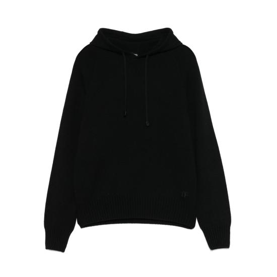 26FW 톰포드 후드 티셔츠 YMK069 KOL003 NAA BLACK