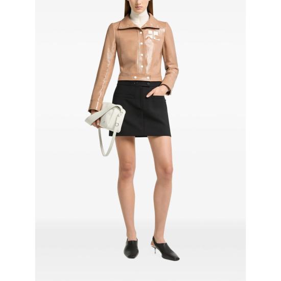 26FW 쿠레쥬 가죽 자켓 223CBL005VY 0014 1091 NEUTRALS - COURREGES