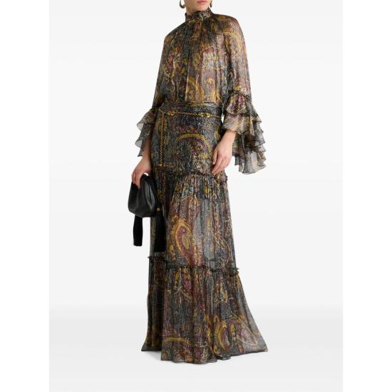 26FW 에트로 블라우스 99SAA11 WRIA0081 X0810 BLACK SILVER - ETRO