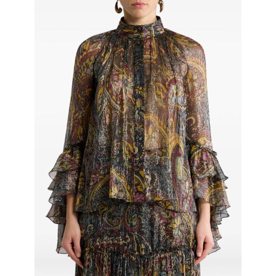 26FW 에트로 블라우스 99SAA11 WRIA0081 X0810 BLACK SILVER - ETRO