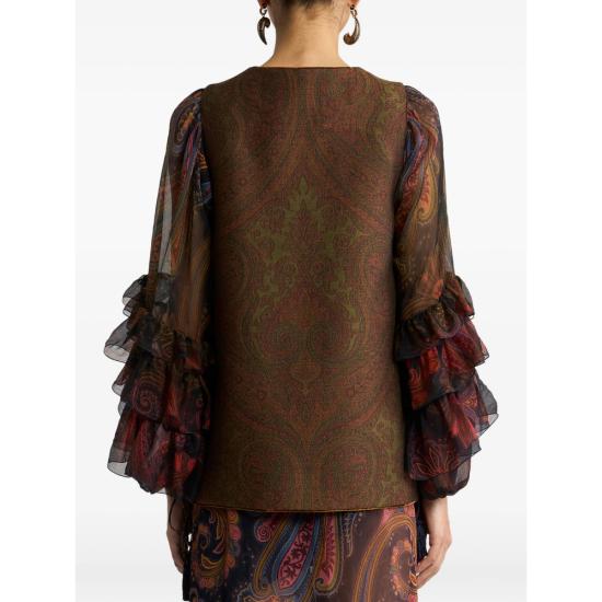 26FW 에트로 베스트 99TJB1B WRDA0014 S9890 BROWN GREEN - ETRO