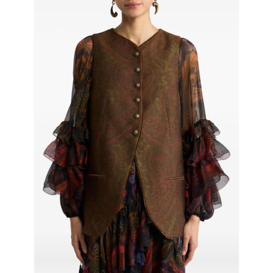 26FW 에트로 베스트 99TJB1B WRDA0014 S9890 BROWN GREEN - ETRO