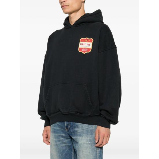 26FW 루드 후드 티셔츠 RHPF26HO01012 6499 BLACK - RHUDE