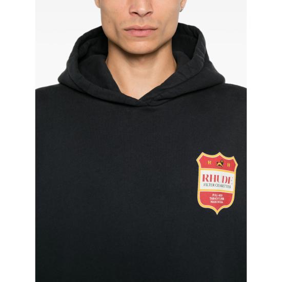 26FW 루드 후드 티셔츠 RHPF26HO01012 6499 BLACK - RHUDE
