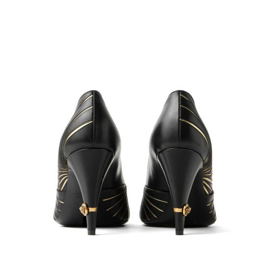 26FW 베르사체 힐/펌프스 1A00198 1025349 2B13J BLACK - VERSACE