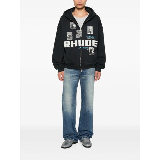 26FW 루드 후드 티셔츠 RHPF26HO01512 6191 BLACK - RHUDE