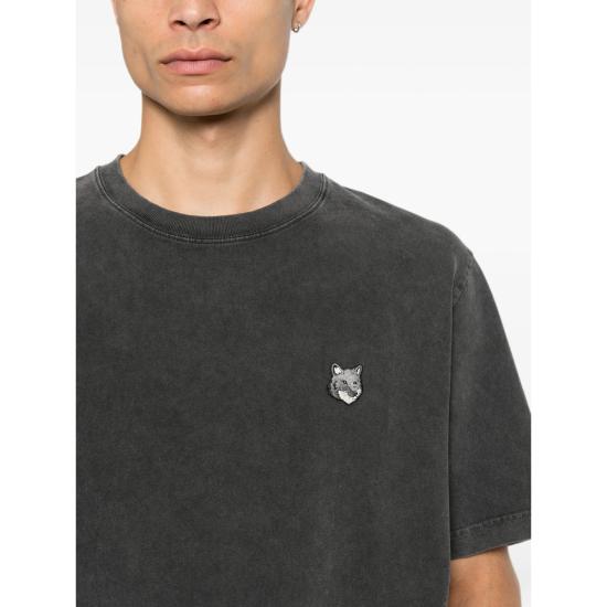 26FW 메종키츠네 반팔 티셔츠 PM00108KJBT7 BKFAD GREY - MAISON KITSUNE