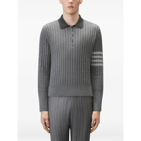 26FW 톰브라운 폴로 티셔츠 MKP166A Y1018 982 GREY - THOM BROWNE
