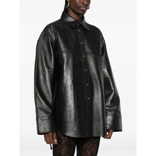 26FW 하이쿠레 가죽 자켓 HEW06107 PL008TP C0100 BLACK - HAIKURE