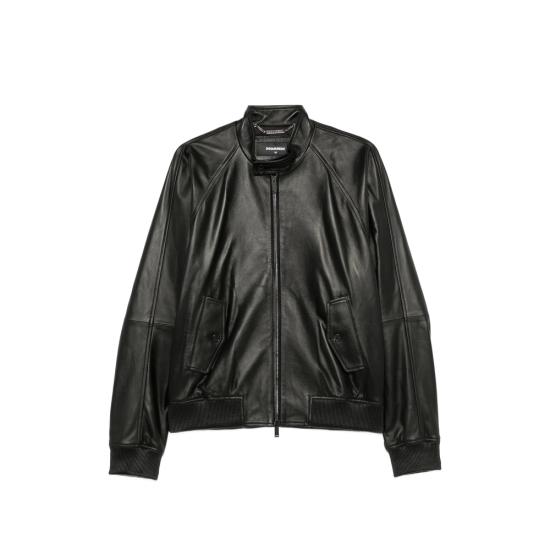 26FW 디스퀘어드2 가죽 자켓 D07052 S74AM1752 900 BLACK