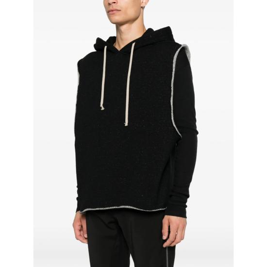 26FW 릭 오웬스 후드 티셔츠 RU02F4153 WFE 09 BLACK - RICK OWENS