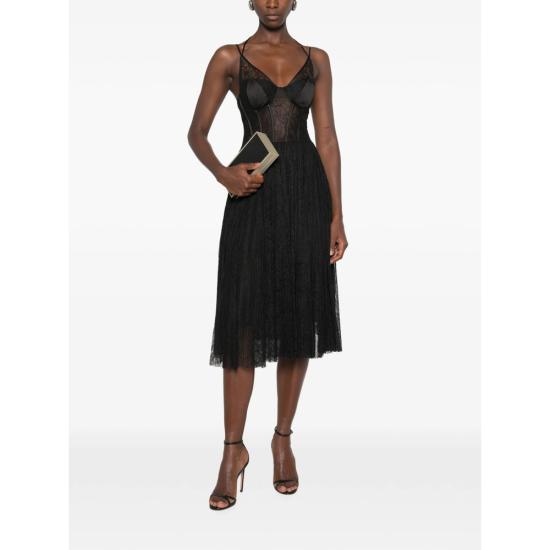 26FW 엘리자베타프랜치 미디 원피스 AB97266E2 110 BLACK - ELISABETTA FRANCHI
