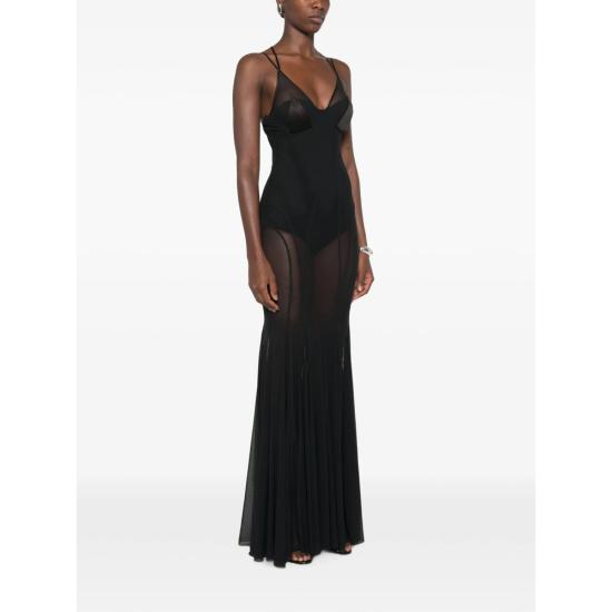 26FW 엘리자베타프랜치 롱 원피스 ABR1466E2 110 BLACK - ELISABETTA FRANCHI